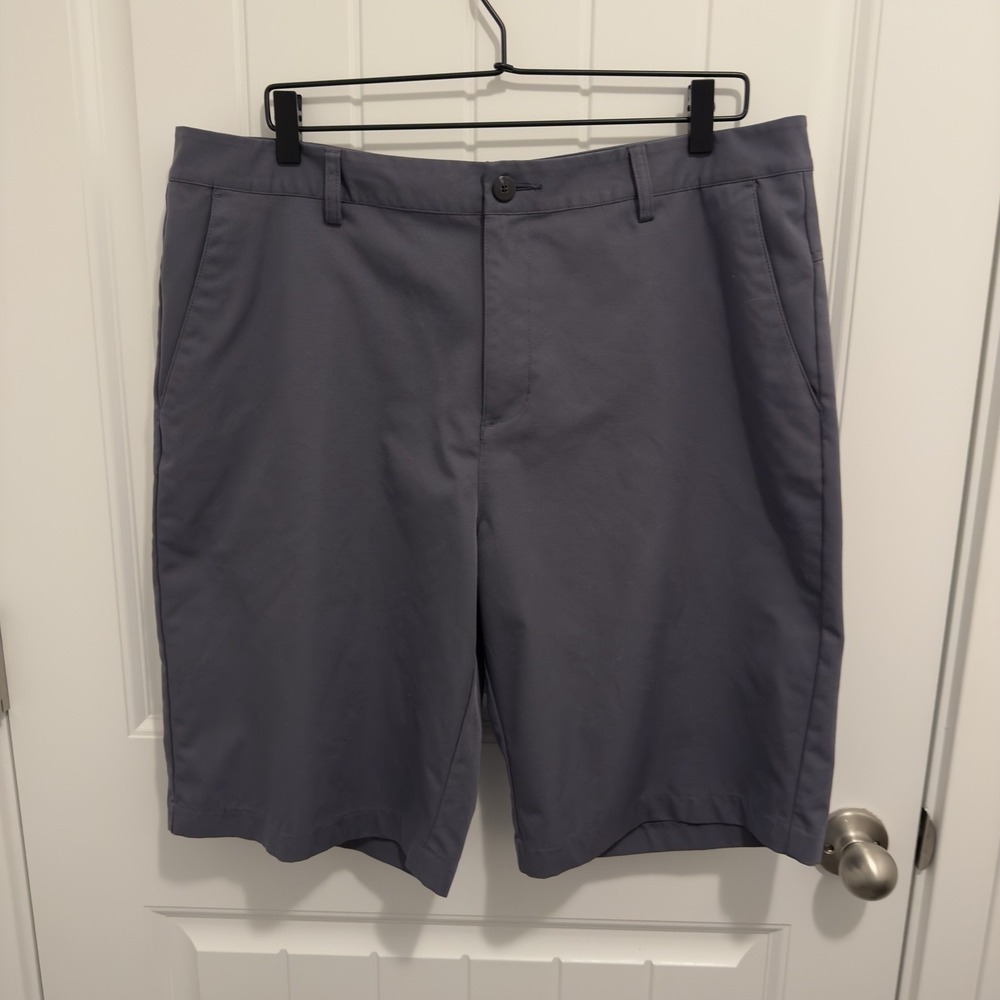 Adidas Men's Dark Gray Climalite Shorts Size 36 Button Zip Closure